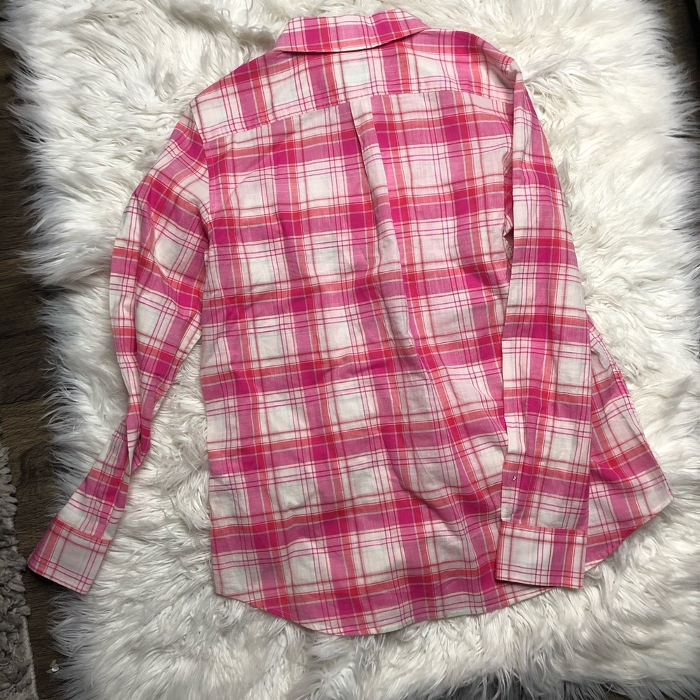 NWT vineyard vines plaid button up long sleeve top - Picture 2 of 3